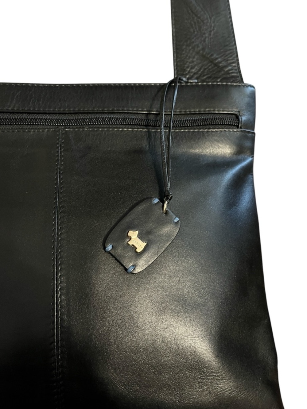 Radley London Black Leather Pocket Bag with Front Pocket and Original Hang Tag - Picture 2 of 11